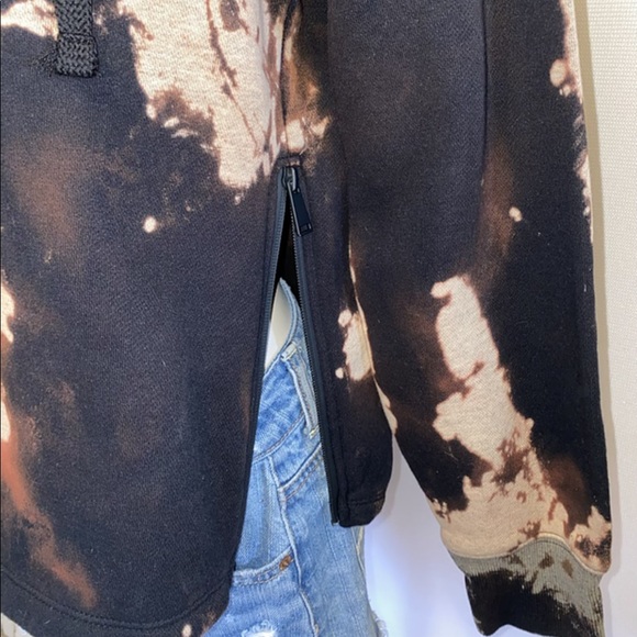 *CUSTOM DYED HOODIE W/FAUX FUR HOOD - Picture 3 of 5